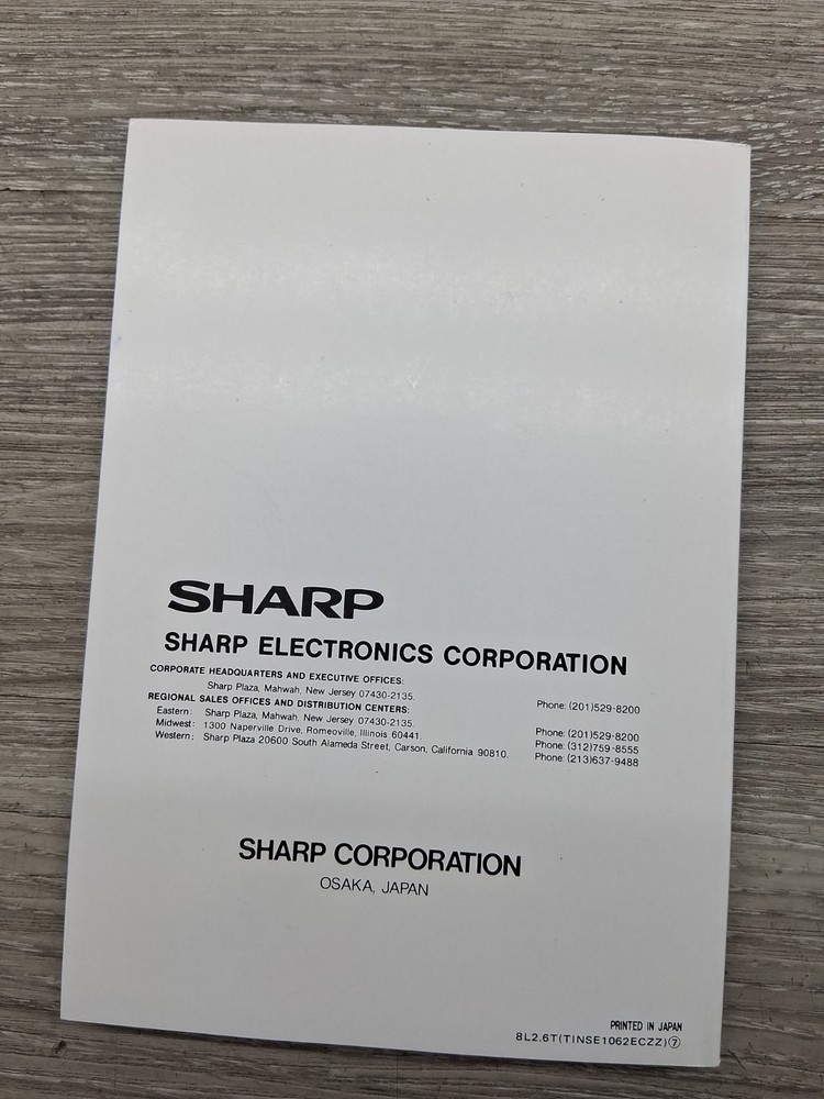 Sharp EL-5500III With Textbook Scientific Computer / Matrix Function ( Read ) !!