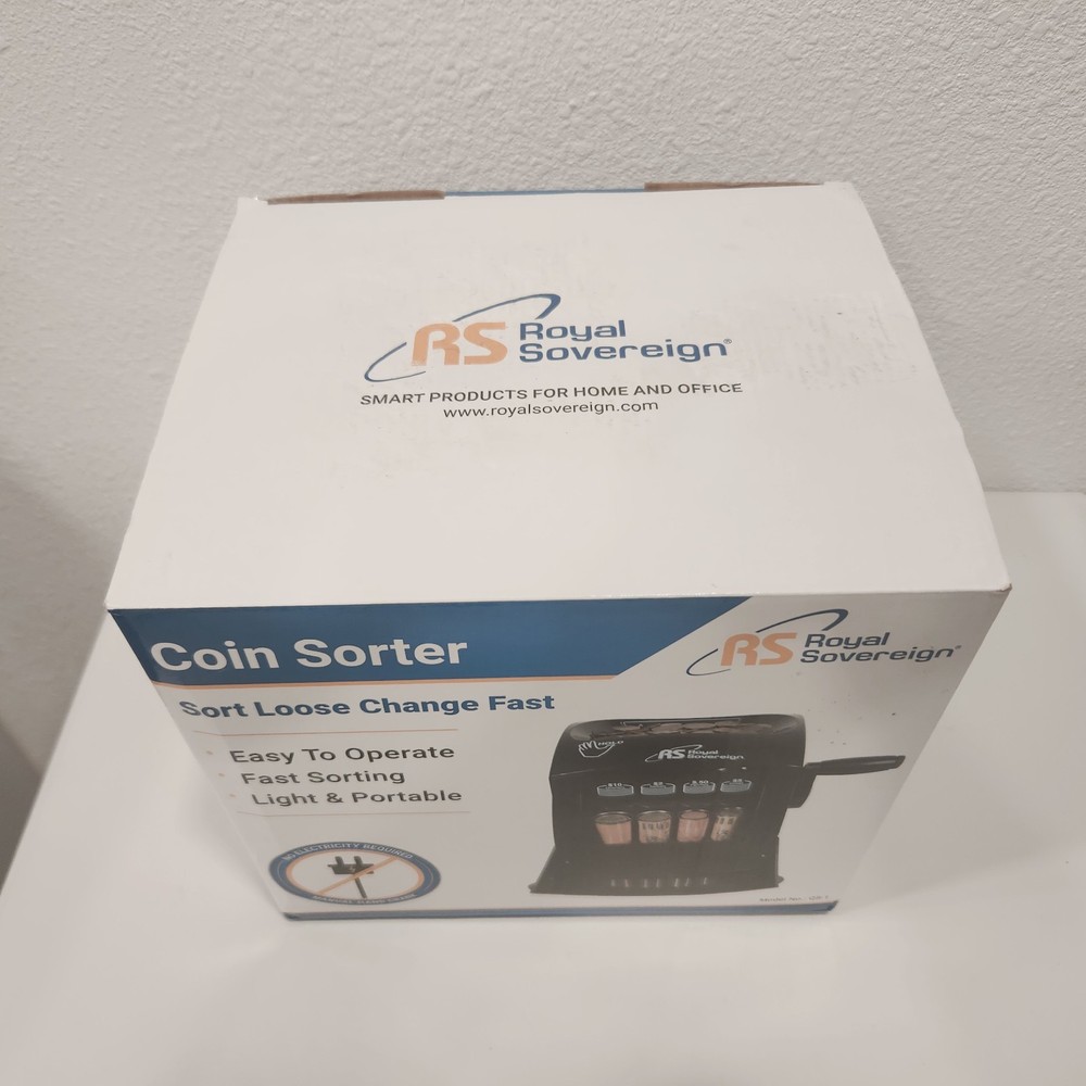 Royal Sovereign Quick Sort Counter Top Coin Sorting Machine QS-1AC Tested
