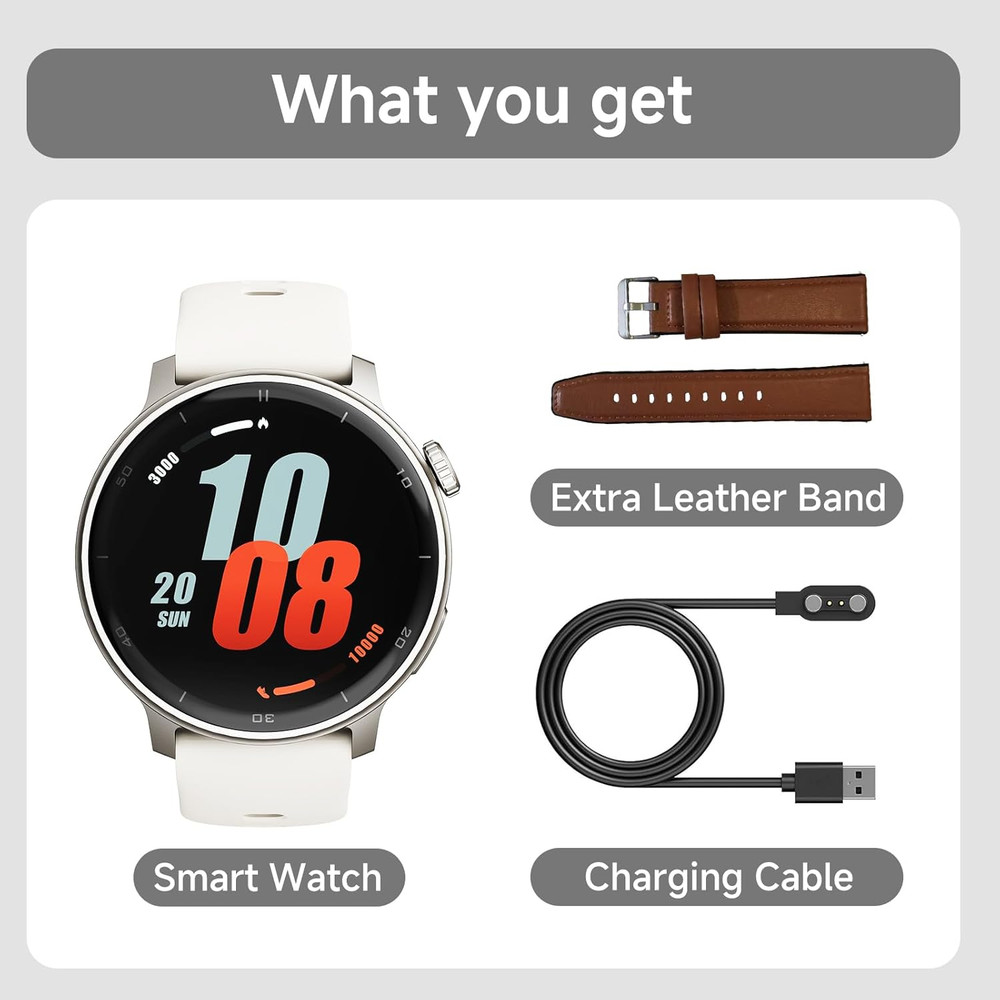 R5G plus Smartwatch with GPS, Bluetooth Calling, Waterproof Design, Custom Faces