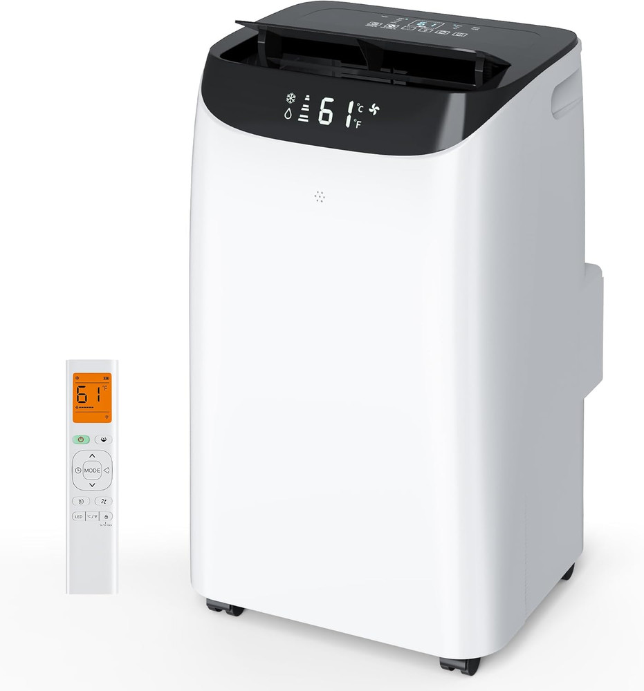 Inverter 16000BTU Portable Air Conditioners with Remote, Free Stand Cooling Port