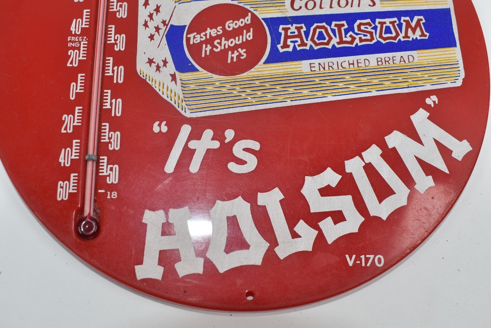 Vintage Cotton's Holsum Enriched Bread Advertising Thermometer