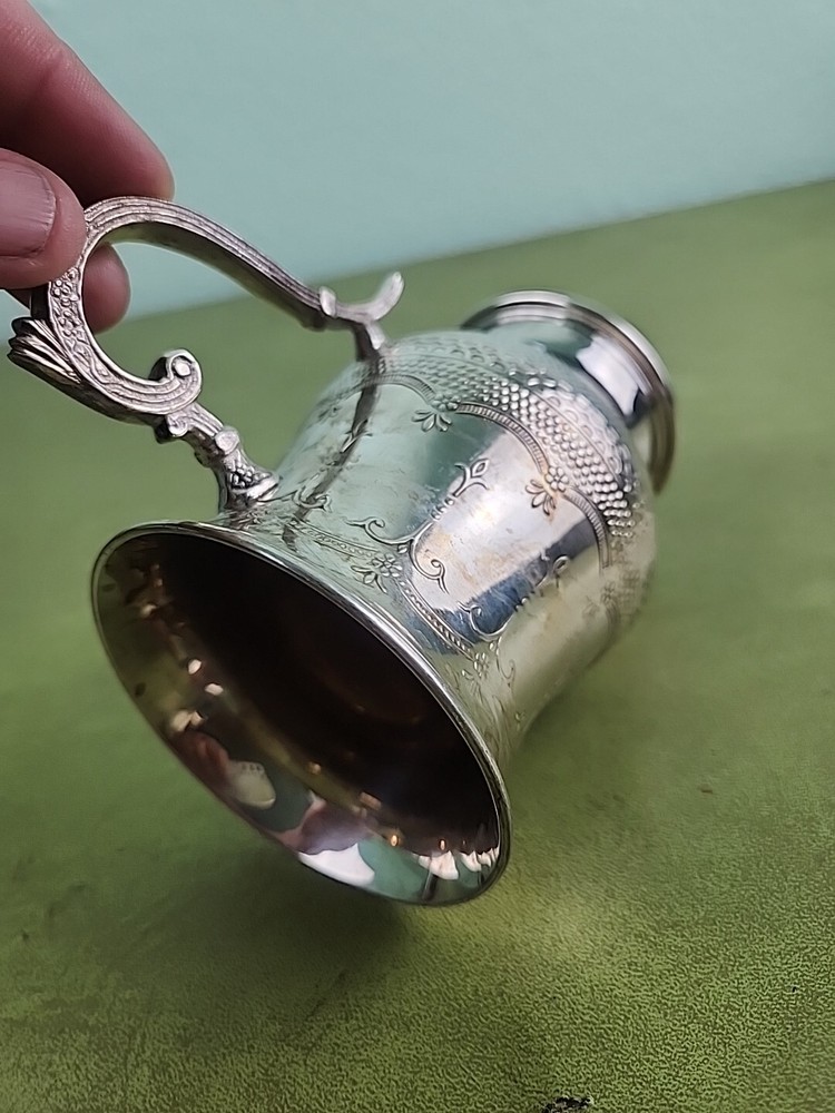 Towle William Adams Silver Plated Handle Mug Footed 5"