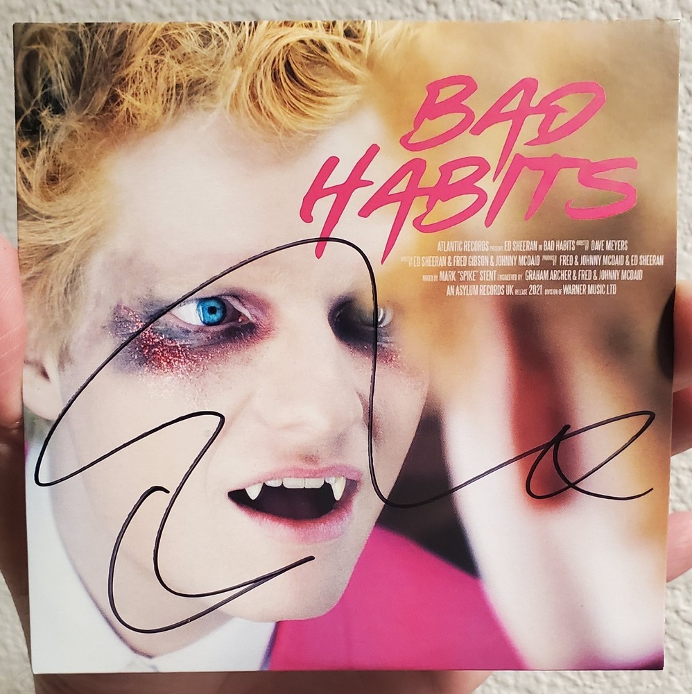 SIGNED ED SHEERAN BAD HABITS CD SINGLE AUTOGRAPH AUTO 🔥🔥