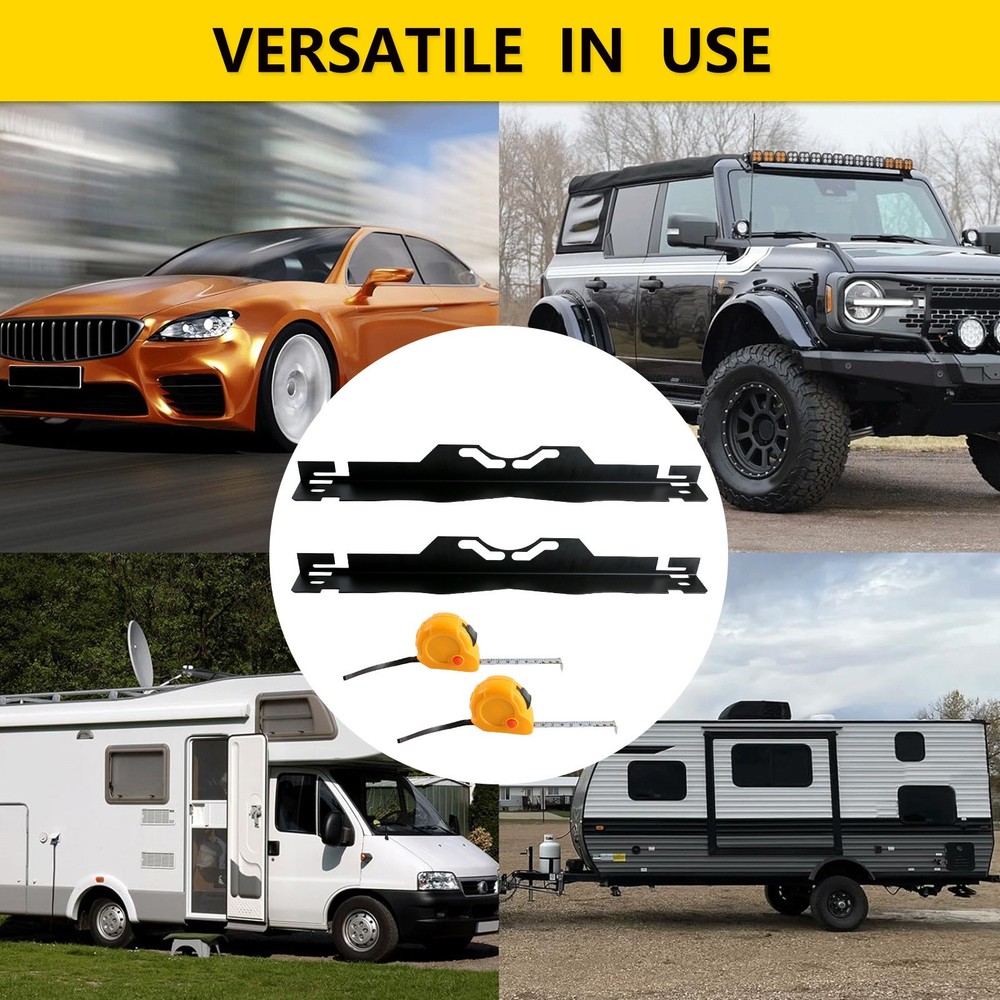 2 Pack Heavy Duty Wheel Alignment Tool Kit Black Toe Alignment Tool Plates ?