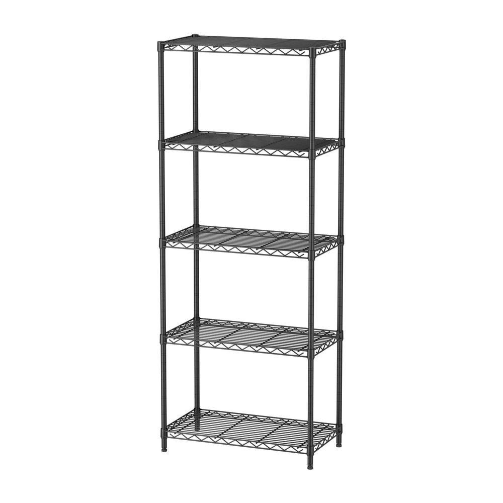 5 Tier Adjustable Storage Shelves Heavy Duty Metal Utility Shelf 500LBS Capac...