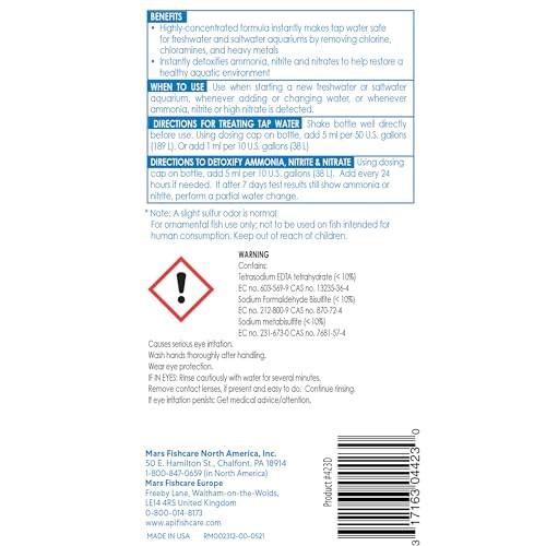 API Aqua Essential Water Conditioner 8 OZ Dechlorinator Ammonia Remover