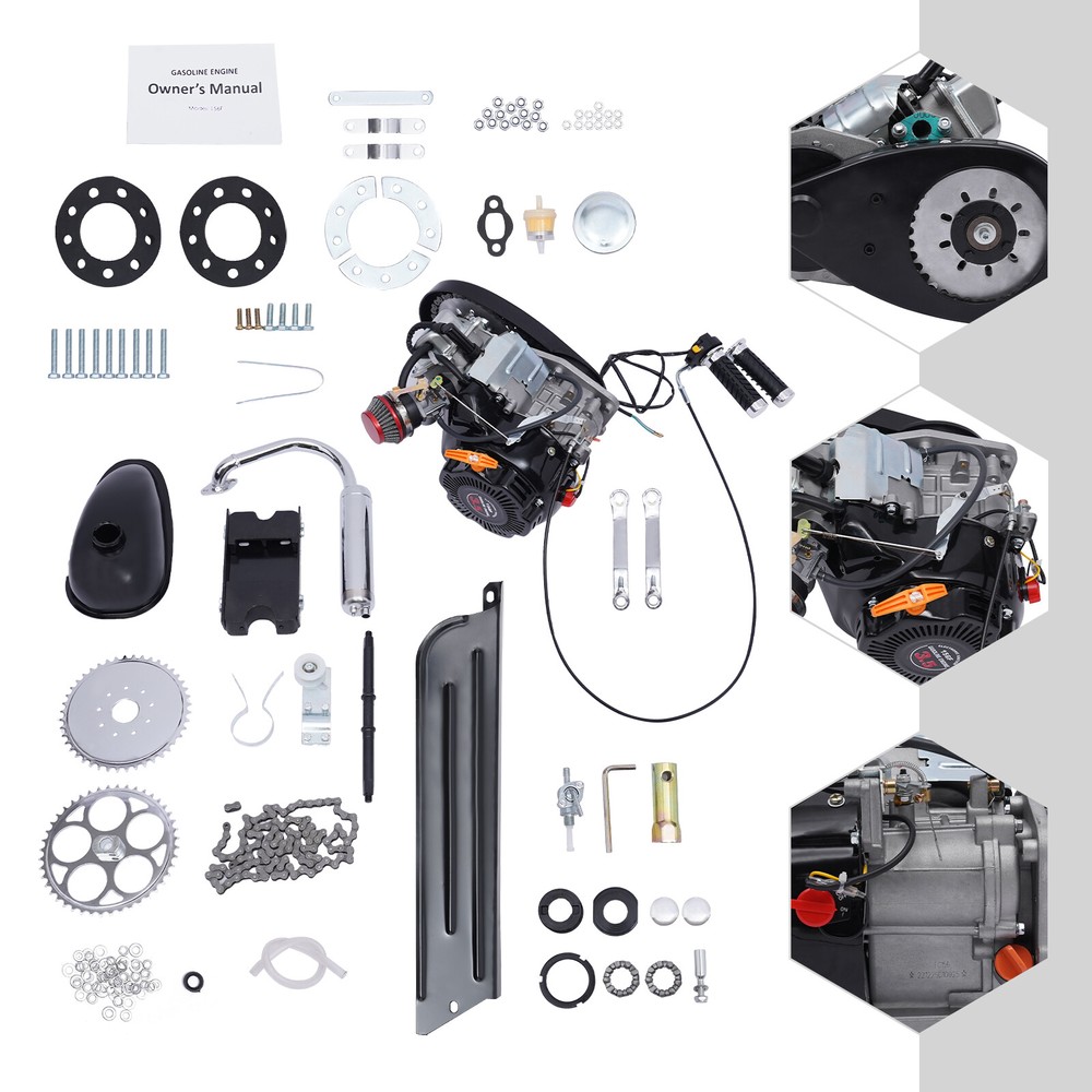 100cc Bicycle Motor Kit 4-Stroke Bicycle Gasoline Engine Motor Motorized Bicycle