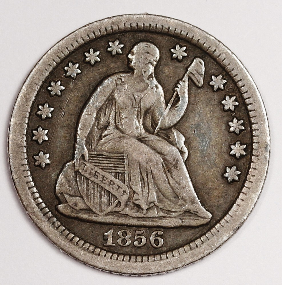 1856-o Liberty Seated Half Dime.  VF-XF.  158151
