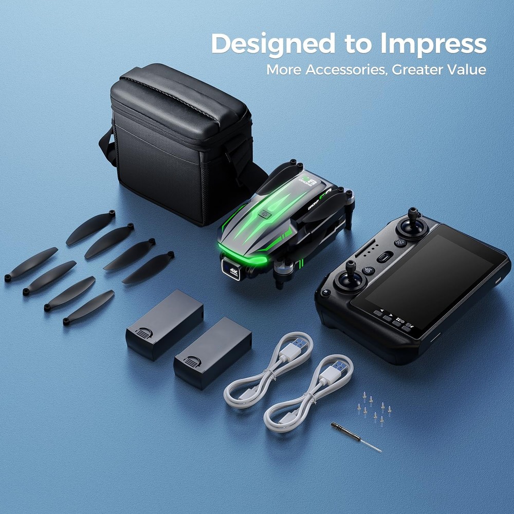 S8 GPS Drones with EIS 4K Camera for Adults kids, 5" Screen on Controller,60 ...