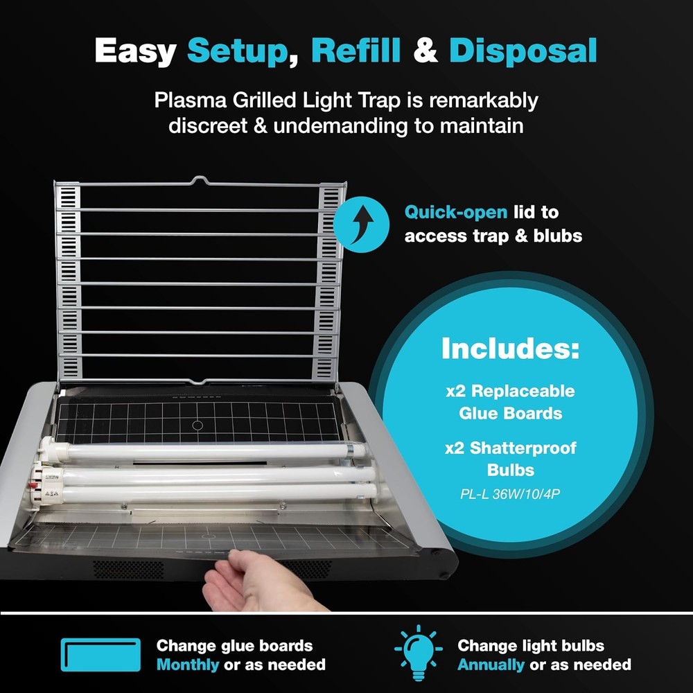 Catchmaster Vector Plasma UV Fly Trap Silver, Indoor Insect Catcher