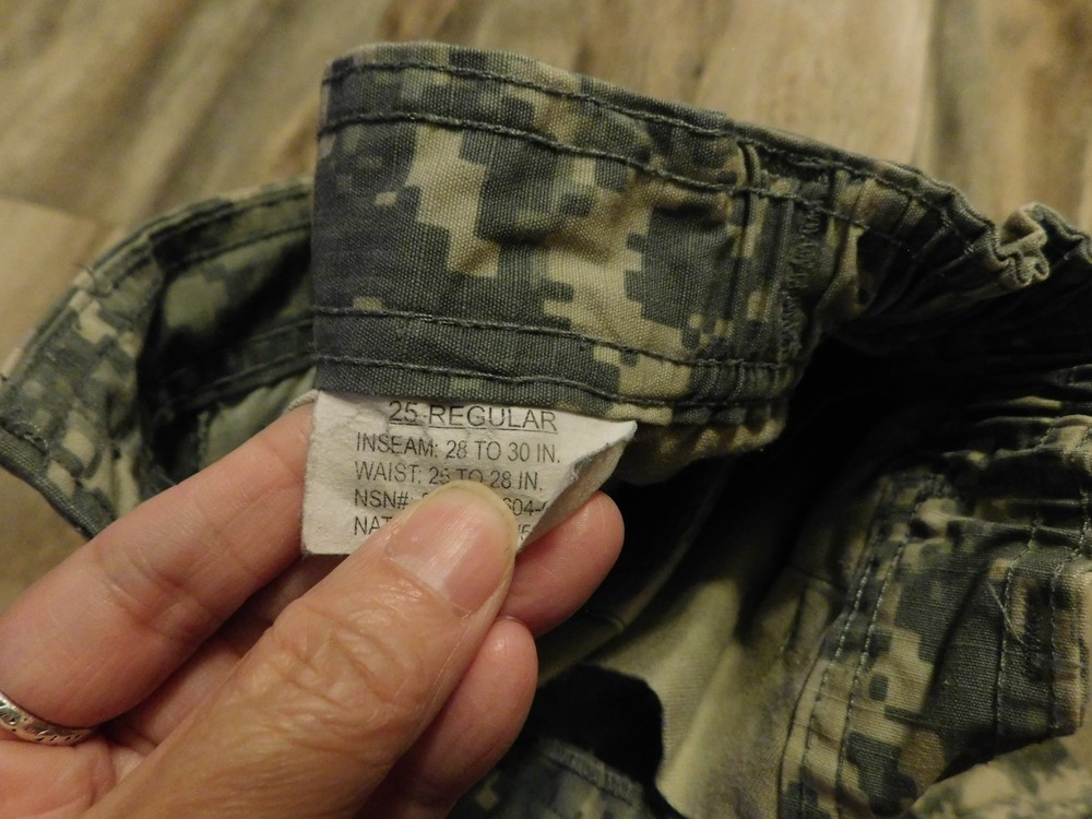 ARMY ACU ALTERNATE PANTS SIZE 25 REGULAR