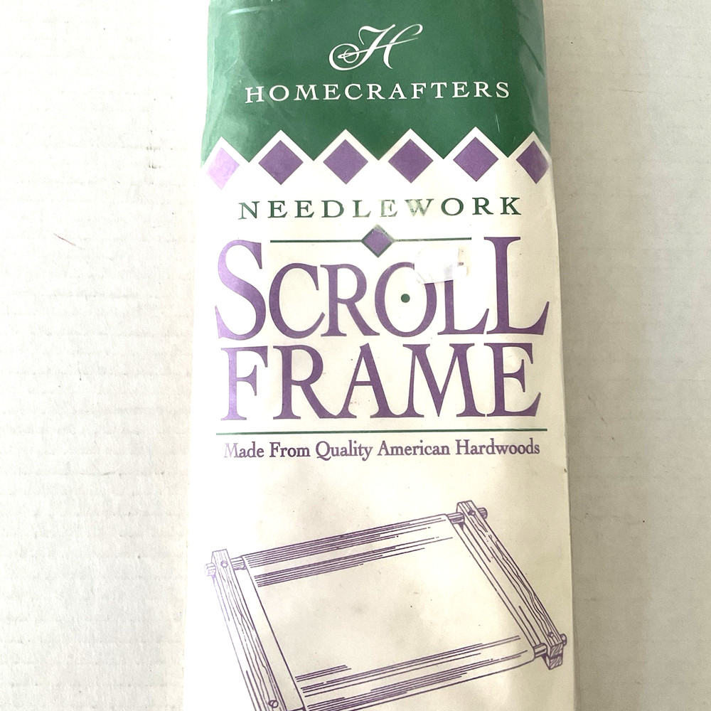 Homecrafters Needlework Scroll Frame 6" x 12" Hardwood With Hardware New