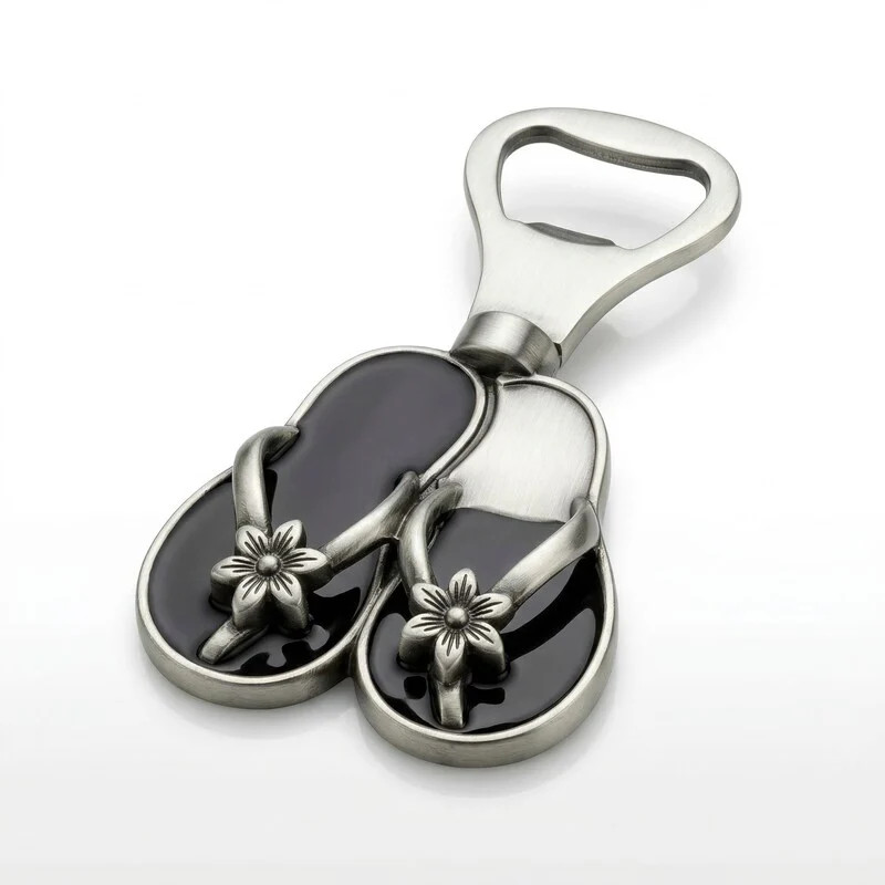Thirstystone Bottle Opener, Flip Flops, Silver
