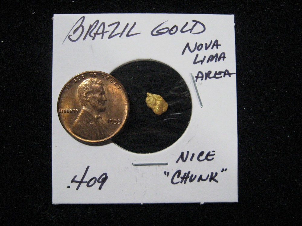 BRAZIL GOLD NUGGET .409 GRAM