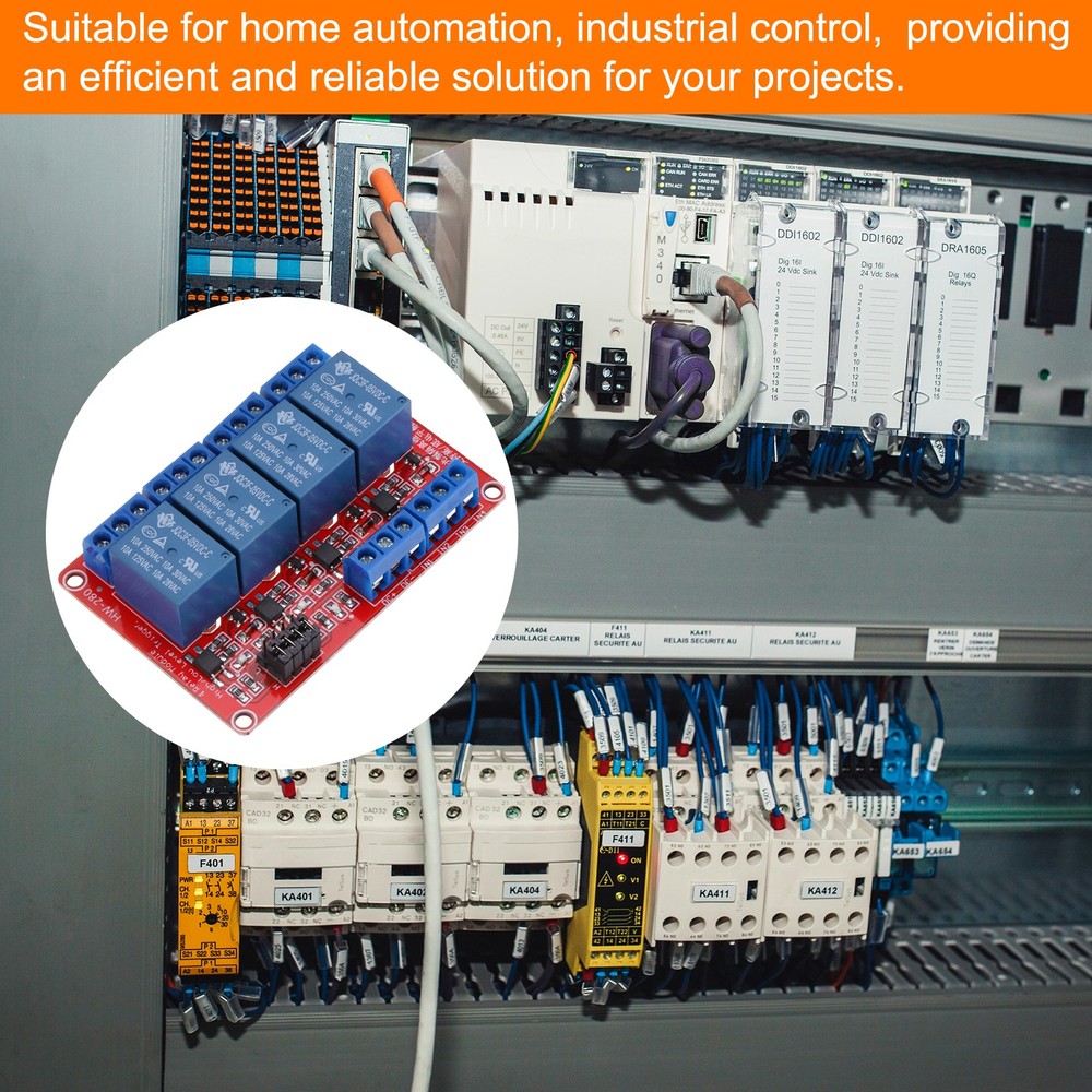 DC 5V 4 Channel Relay Module High or Low Level Trigger for Electronics