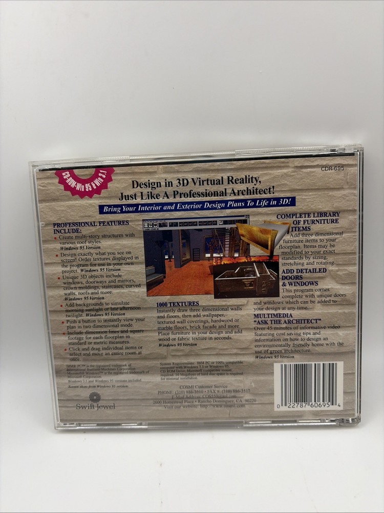 1997 3D Virtual Reality Architect - PC (REFURBISHED)