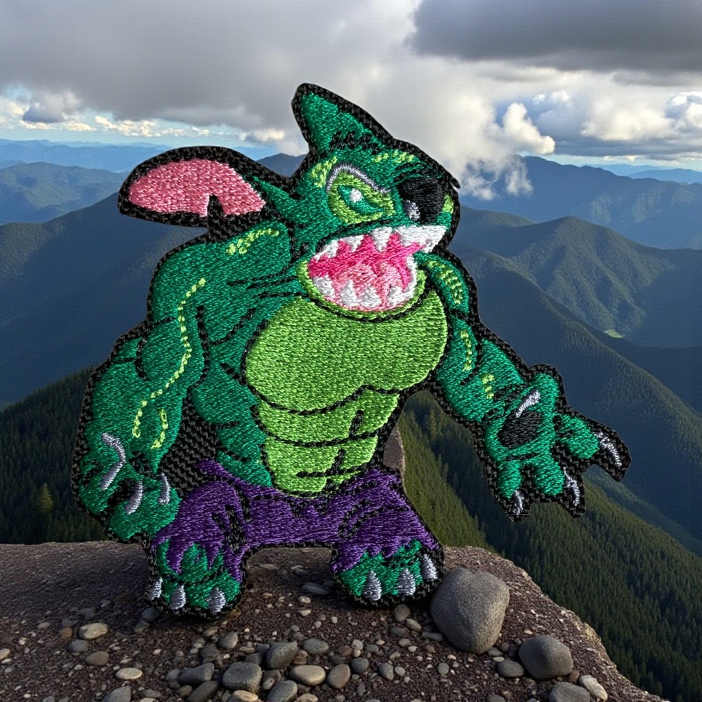StitchHulk Embroidery Patch 3.28" X 3.00"