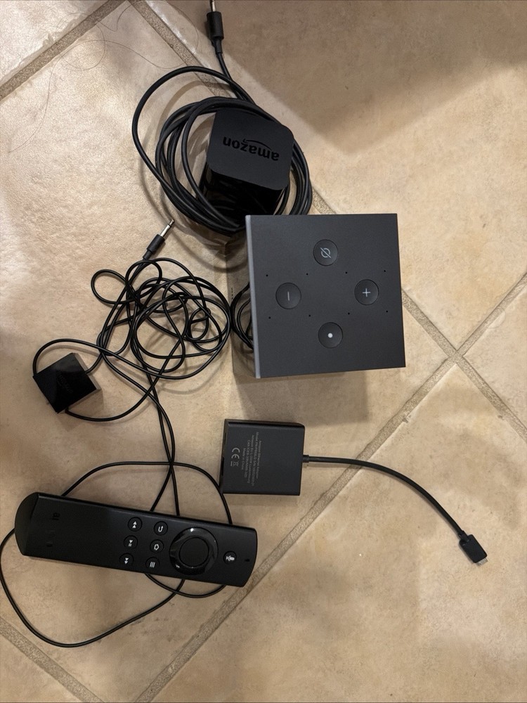 Amazon Fire TV Cube Media Streamer Box Black with Power Adapter