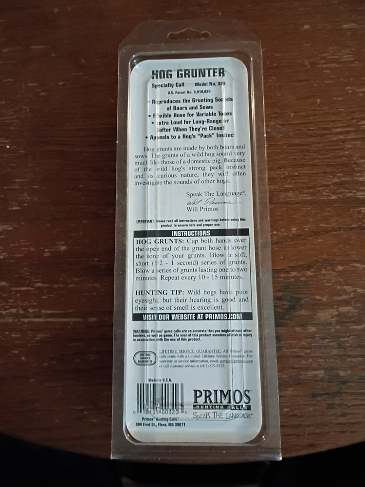 Primos PS320 Hunting Hog Call Grunter