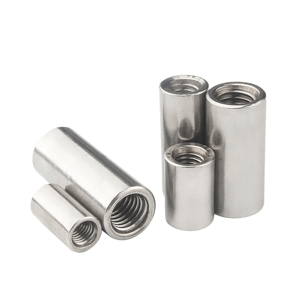 A2 Stainless Steel Round Studding Connector Nuts for Threaded Rods and Tubes