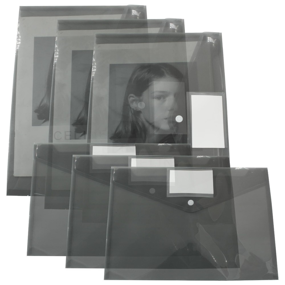 6 Pack Plastic Envelopes Poly Envelopes Folder A4 Size File Folders for Docum...