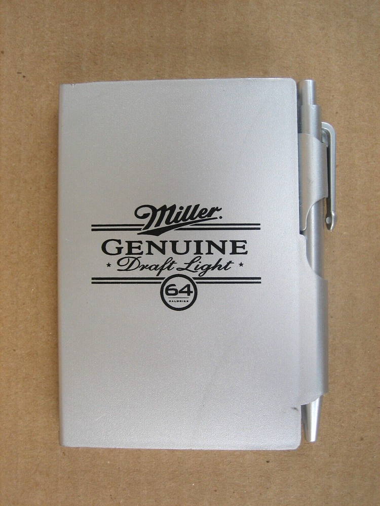MILLER GENUINE DRAFT LIGHT Note Book & Pedometer Beer Memorabilia MGD 64 New