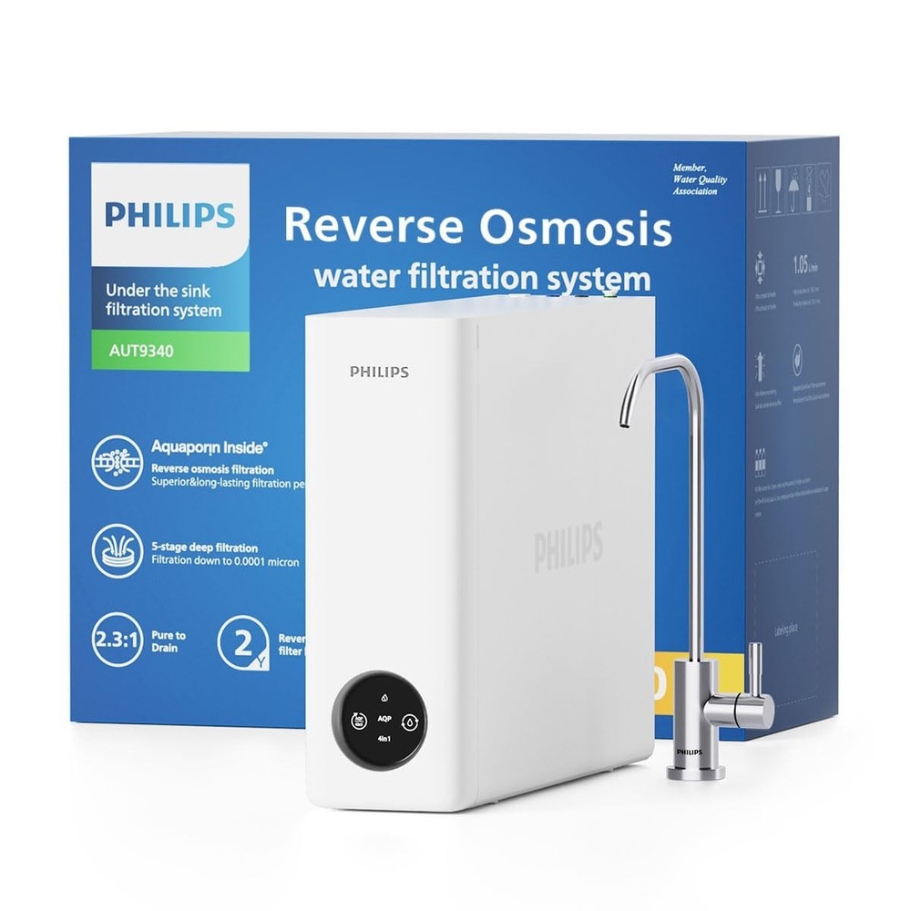 Philips AUT9340 Reverse Osmosis System, Tankless Under Sink Water Filter System