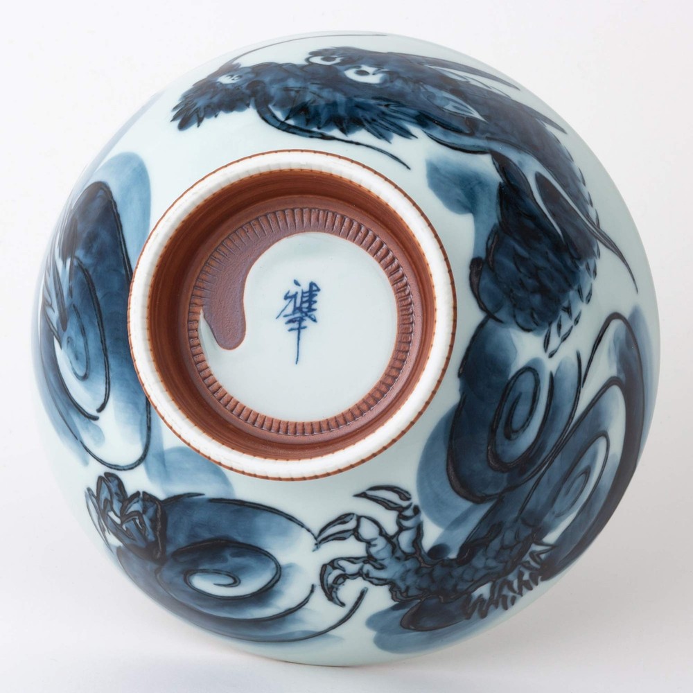 Hasamiyaki 73383 Rice Bowl (Extra Large), Dragon Pattern