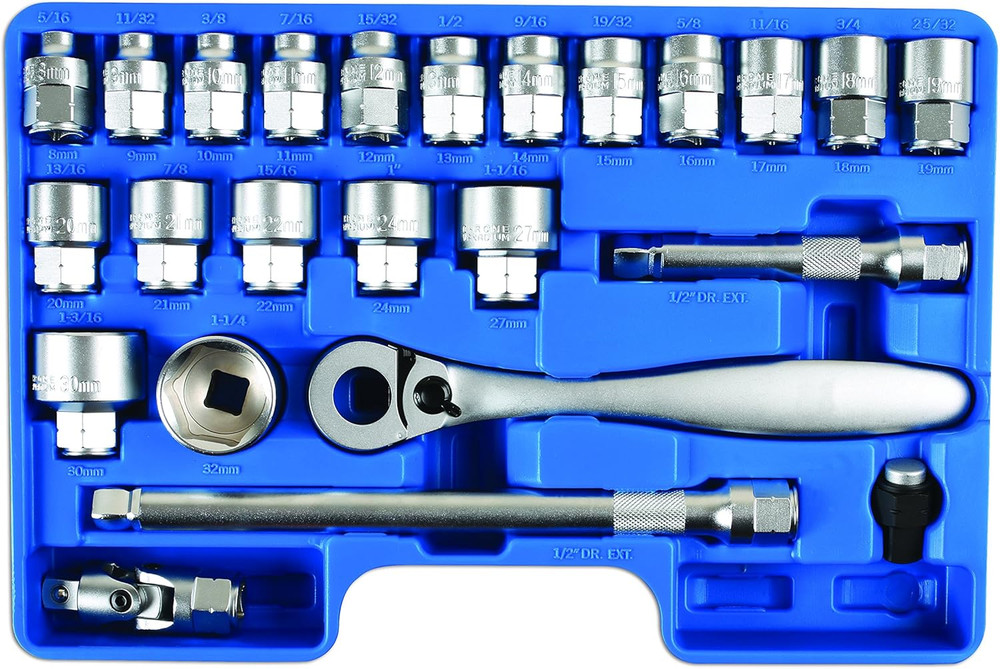 Low Profile 24Pc Dual Drive 1/2" Socket Set - Model 7103