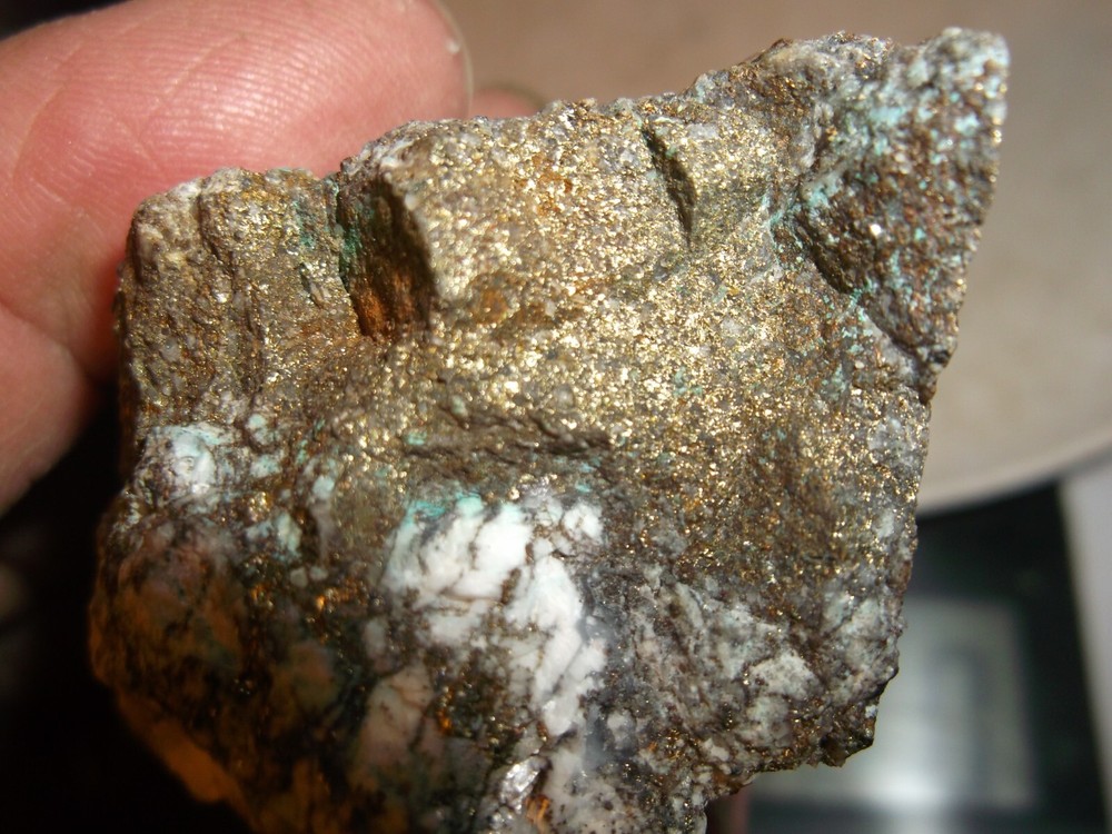 Gold, silver, copper, 85 grams samples ,ore high grade .