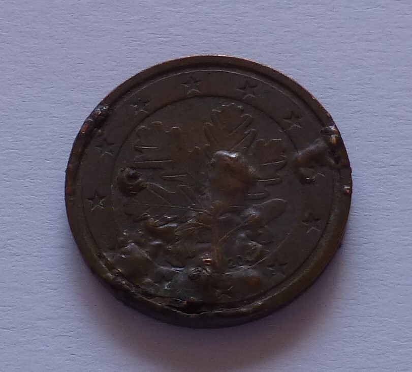 Error: Germany 2 Euro Cent 2007, Mint error