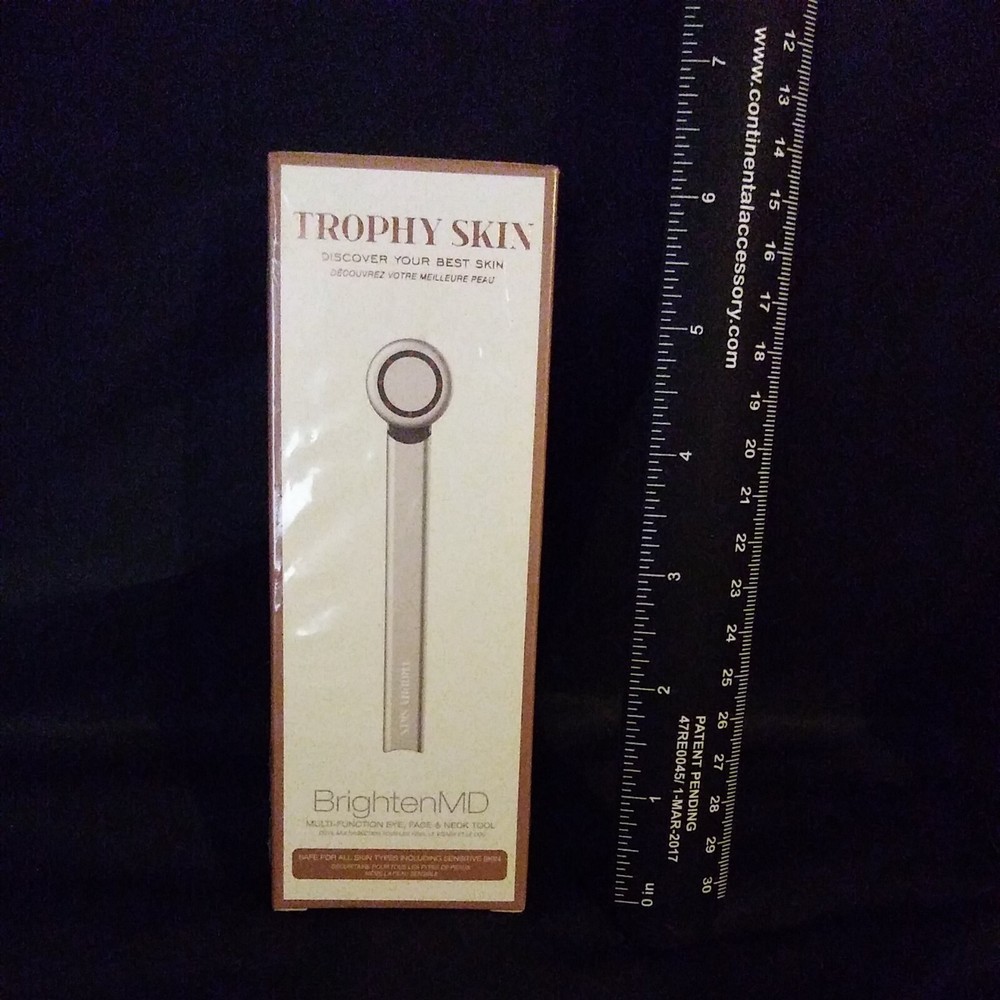 Trophy Skin Brighten MD Multi Function Eye Face & Neck Tool - NEW & Sealed