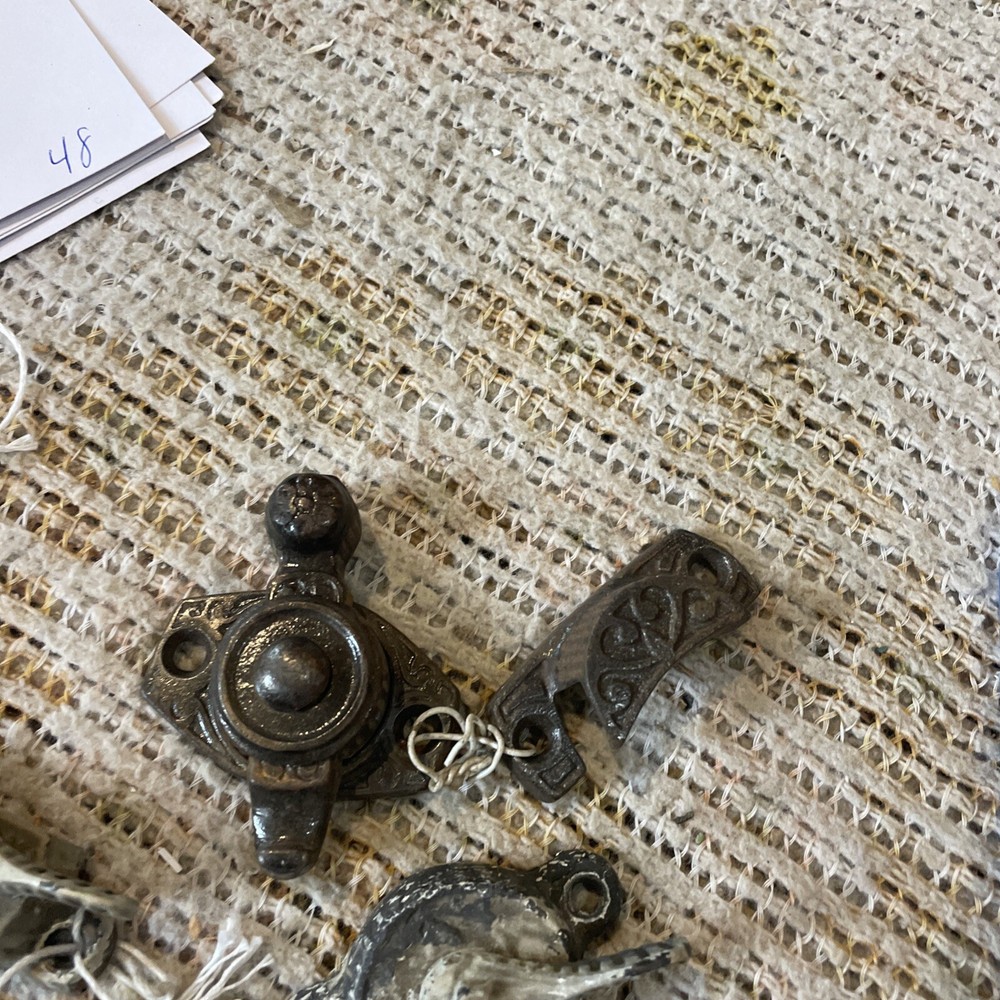 Three Antique Cast-Iron Window Latch Locks