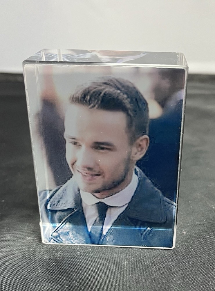 Liam Payne One Direction Crystal Photo Cube Lighted Base With Box