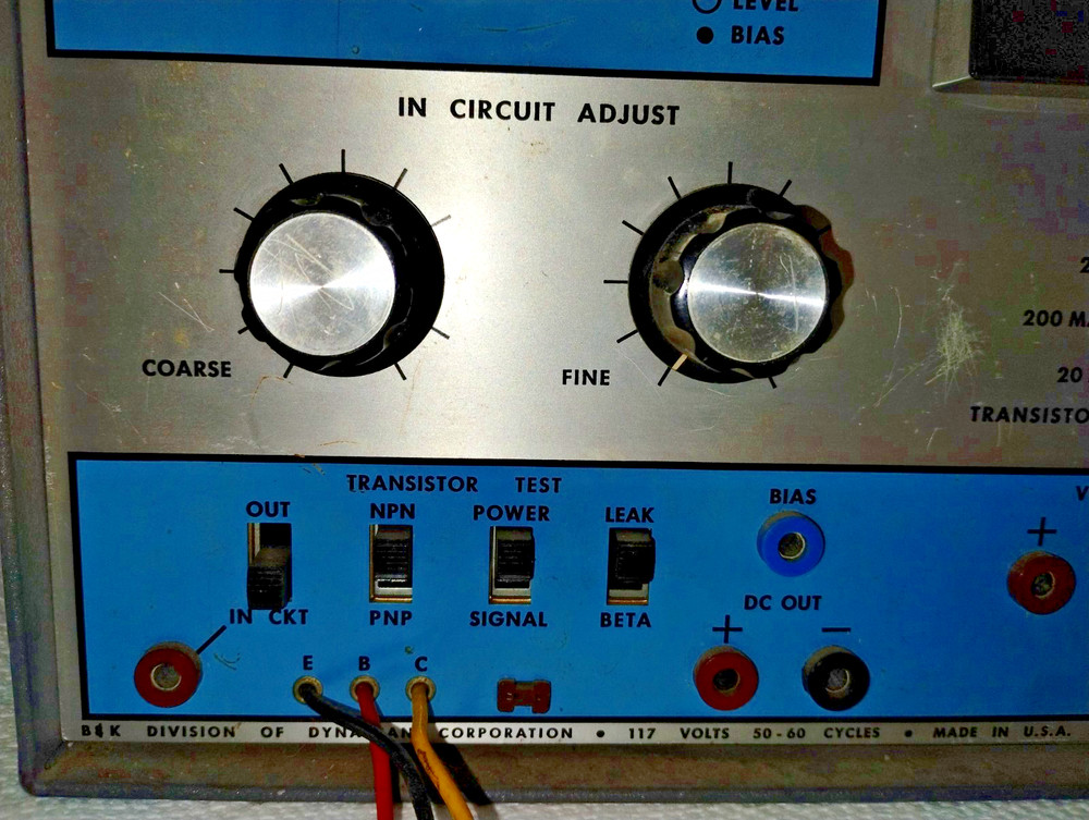 B&K Model 970 Transistor Analyst, Pwr Supply, VOM, RF Generator, UNTESTED