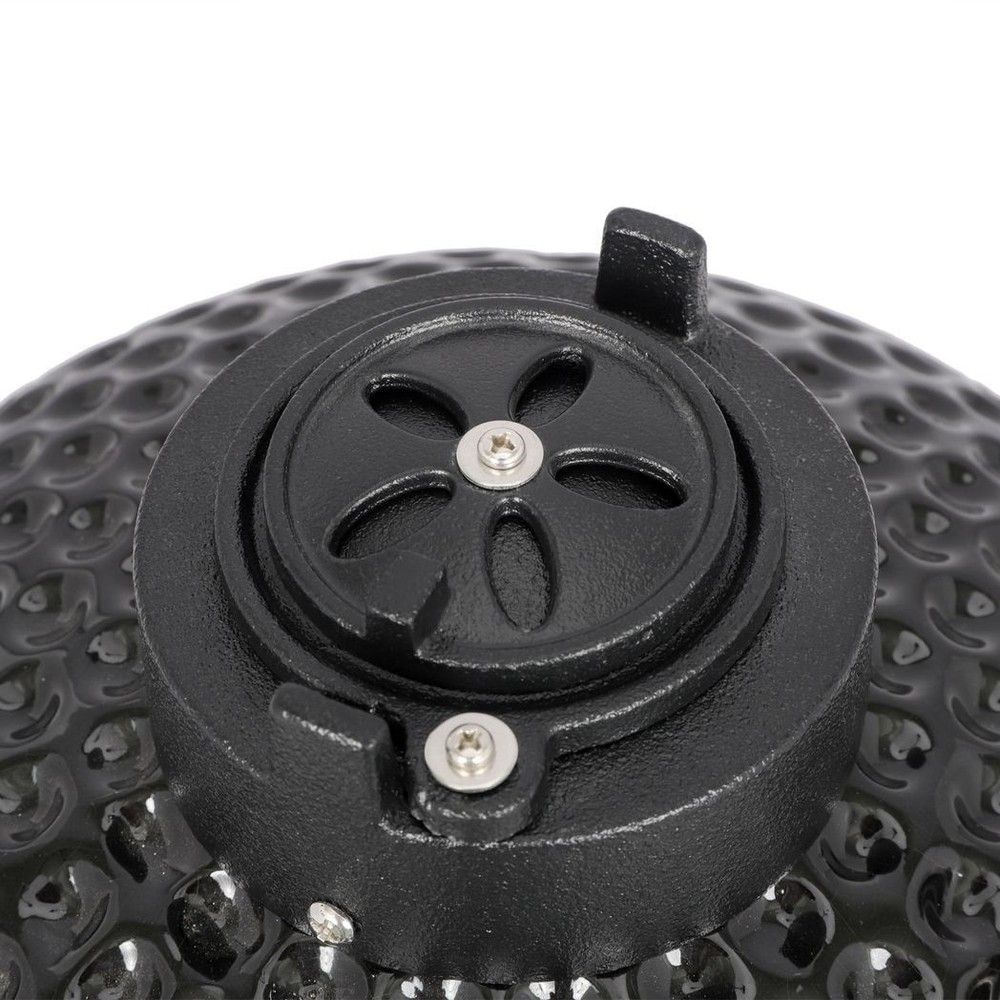 13in Round Ceramic Charcoal Grill Black