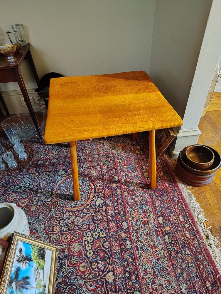 SALE--MCM SOLID Birdseye maple coffee table/ side table