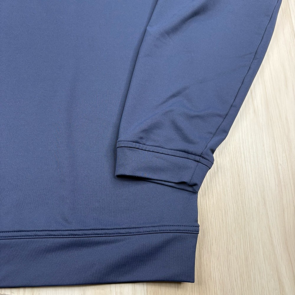 Peter Millar Mens Navy Wicking Perth Performance Quarter Zip Pullover Size 2XL
