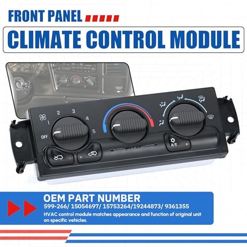 Front Climate Control Module Panel for GMC Sierra Chevy Silverado 1999-2002