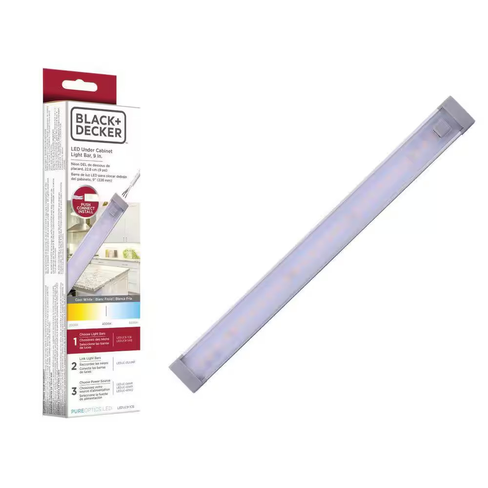 Push Wire 9 In. Light Bar, Cool White