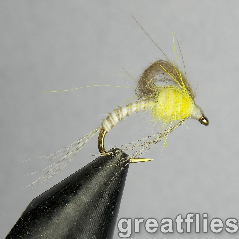 1 dozen (12) - CDC Loop Wing Emerger - Light Cahill