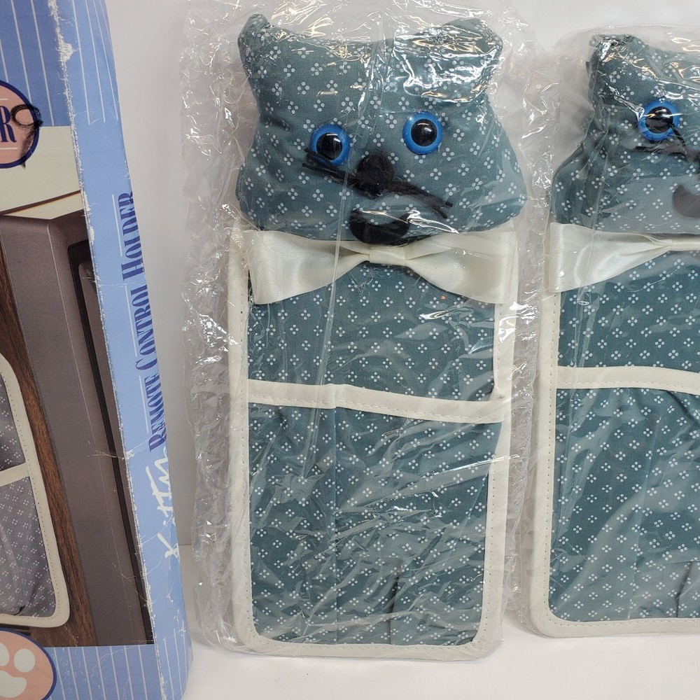 Vintage Kitty Cat Remote Control Holder 2 Pack