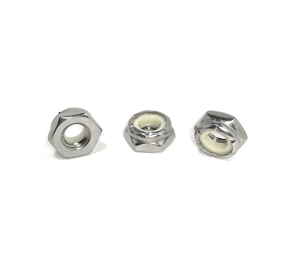 (100) 1/4-20 Stainless Steel Nylon Insert Jam Thin Nuts 1/4 NTE Locking Nuts