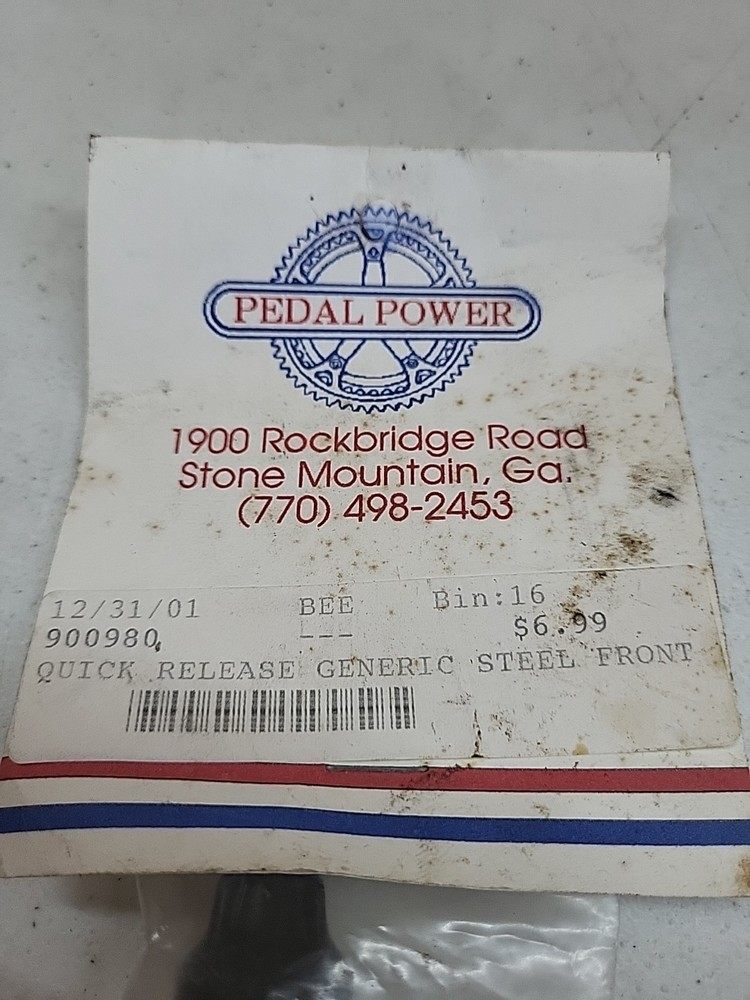 Vintage Bicycle Front Quick Release Skewer 100mm Silver