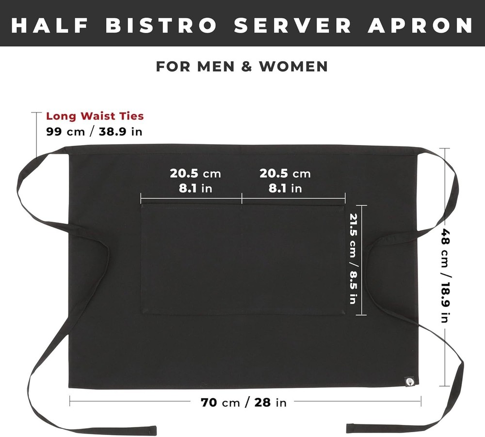Unisex Half Bistro Server Apron