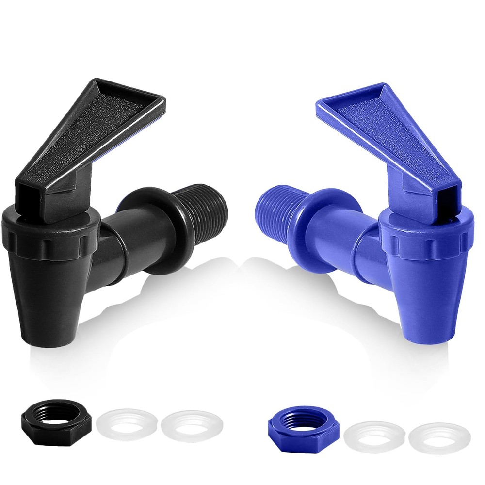 2Pcs Bpa-Free Replacement Cooler Faucet, Plastic Water Spigot Spout Dispenser Ta