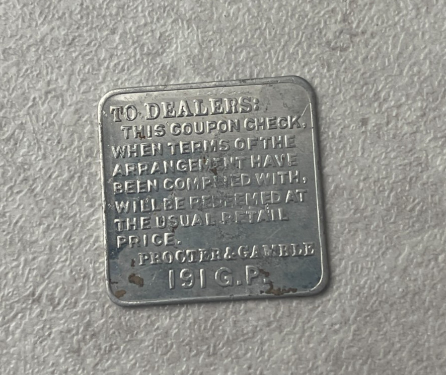 White Gnaptha Soap Trade Token KH L2