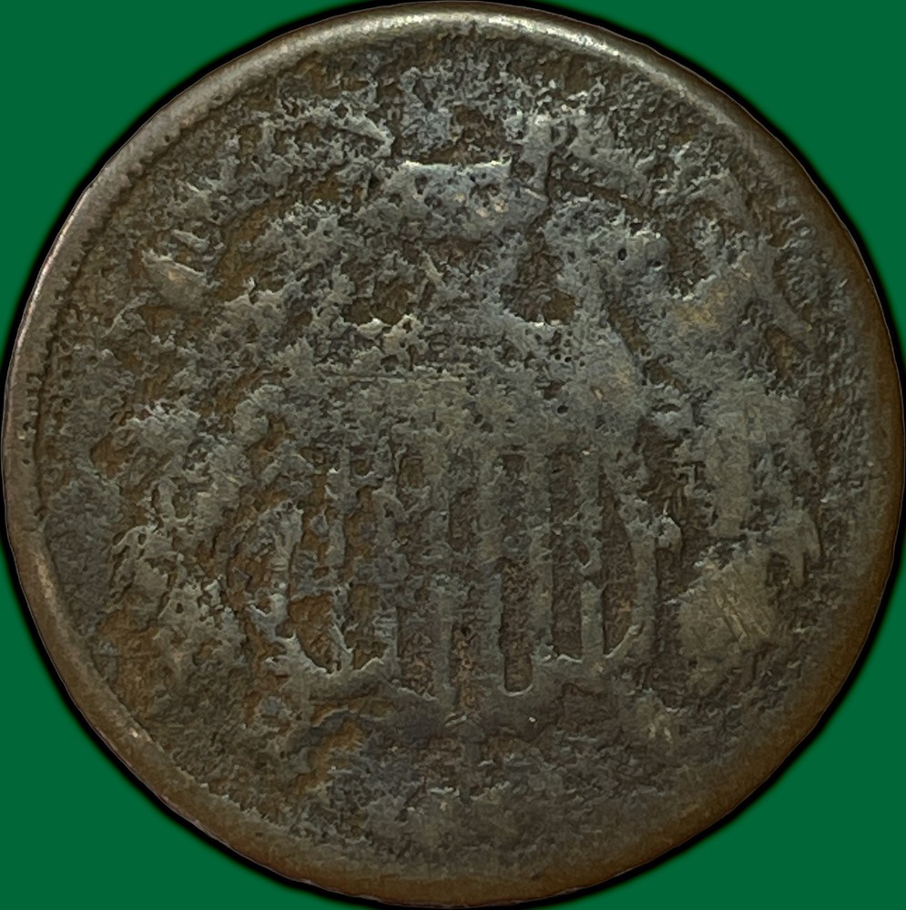 1864 Two Cent Piece Cull Coin #38624