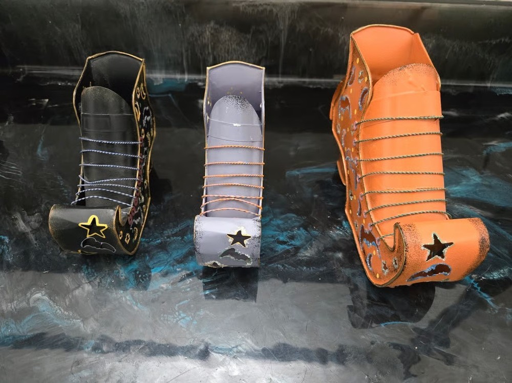 Halloween boot candle holders