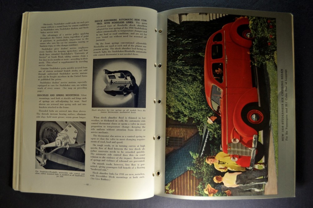 1938 Studebaker Inside Facts Book President Commander Six Excellent Original 38